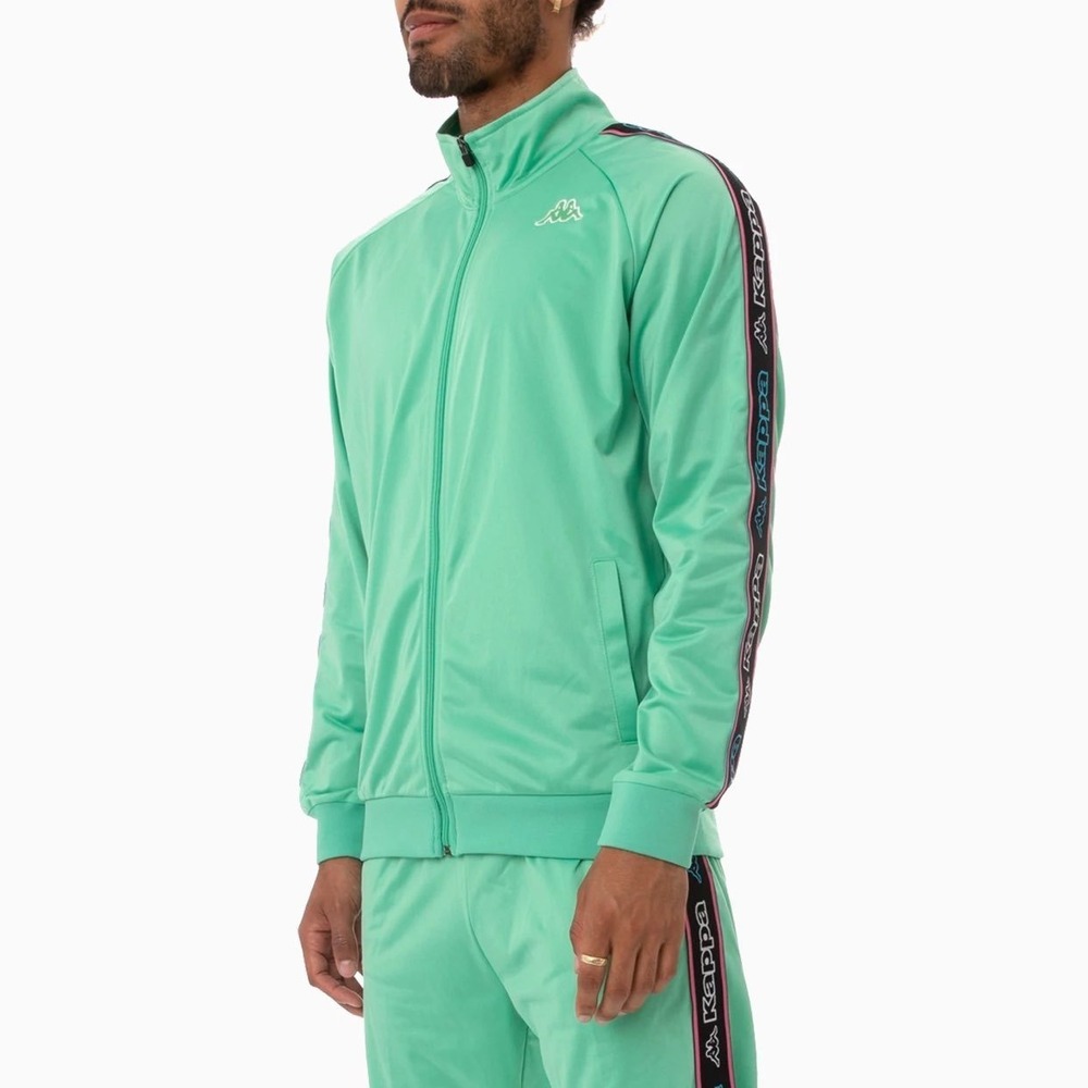 Kappa Logo Tape Artem 2 Track Jacket NWT Green Blue White Mens 2XL